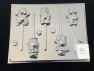 229sp Caring Bears Chocolate Candy Lollipop Mold FACTORY SECOND